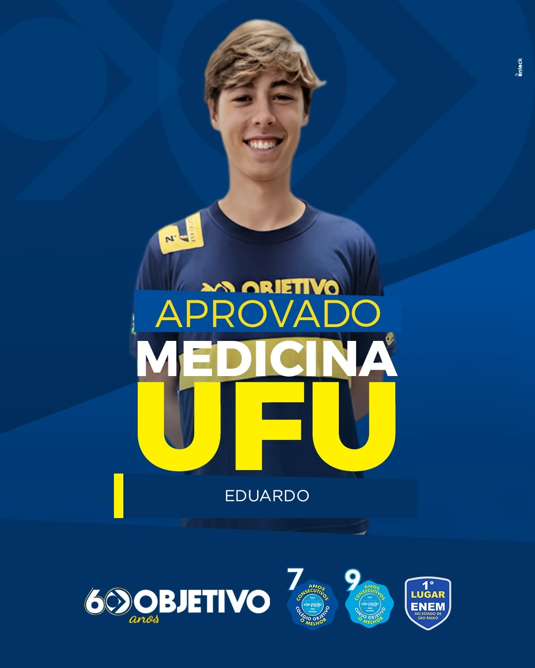 Aluno aprovado em segundo lugar em Análise e Desenvolvimento de Sistemas no IFTM